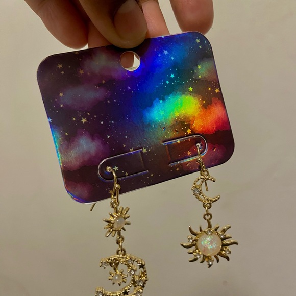 Sun and Moon earrings - Picture 5 of 6